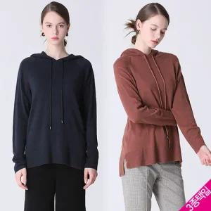 [르오트] 후디드 풀오버 니트