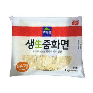 [유토피아]면사랑 생중화면(6인분)1kg 생중화면 중화면 짜장면 식자재