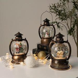 크리스마스 원형 랜턴 워터볼 오르골 인테리어 무드등