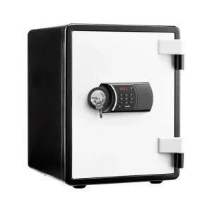 YES-031DK 블랙화이트 신형 디지털+키 내화금고 63kg 서랍 선반im