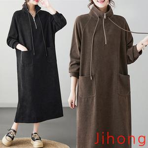 지홍 261 가을겨울 롱원피스 모음/누빔/기모/드레스/면마/플라워/맥시/루즈핏 77 88 99