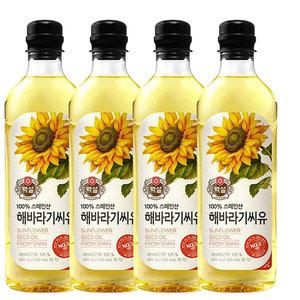 백설 해바라기씨유 900mlX4개