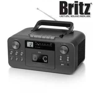 브리츠 BZ-LX50BT 블루투스 스피커 카세트 올인원 CD플레이어 오디오 녹음 FM라디오 USB 건전지사용