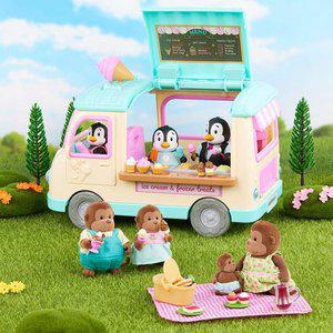 [우디즈패밀리] 아이스크림 트럭 소품 세트 소꿉놀이 역할놀이 여아 인형의집