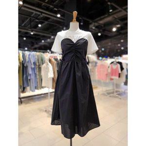 [롯데백화점]포커스 셔링 뷔스티에 반팔 원피스 (FM3E7OP0414)