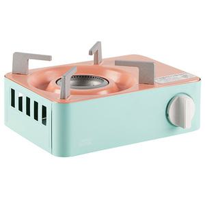 썬터치 블럭 버너 미니 내맘대로 휴대용 가스렌지, 케이스포함, 상판-피치, 본체-민트