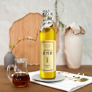 국내산 100% 전라도 옛날 전통 저온압착 방앗간 참기름 들기름 300ml 샐러드용