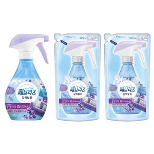 페브리즈 섬유탈취제 라벤더앤유칼립투스향 370ml 본품 1개 320ml 리필 2개 세트