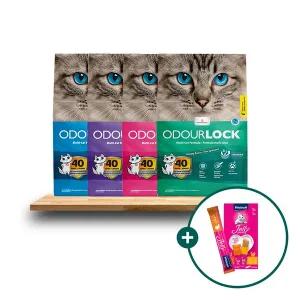 [고양이왕국]오더락 벤토나이트 고양이 모래 12kg - 향선택 + 비타크래프트 젤리러버 90g