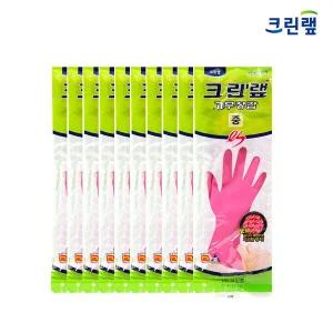 [크린랩] ES고무장갑 (M)중 10켤레