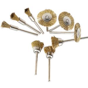 셀프 자동차 청소 미니 휠브러쉬세트  9종(각3개) 황동 와이어 브러쉬 드릴 비트 녹제거 세척 드릴연마기