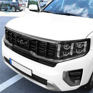 모하비 더마스터 악세사리 프론트 그릴 라이트 커버 카본몰딩