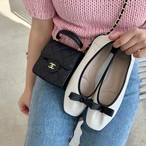 소보제화 띠베스 소가죽 리본장식 플랫 2cm 4cm