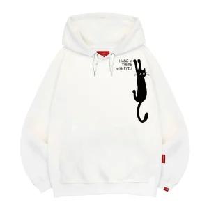 엘라모 3H 검은고양이 후드티 남녀공용 빅사이즈 M~4XL