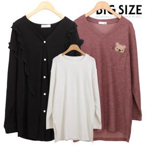 FW 요즘 입기좋은 66~120 신상 빅사이즈 티셔츠/빅사이즈 롱 티셔츠/롱티/원피스/여성의류