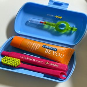 큐라덴 큐라프록스 여행 휴대용 세트 CS5460 칫솔 + BEYOU 비유 치약 + 치간칫솔