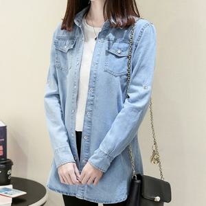 여성 데님 남방 블라우스 루즈핏 데님셔츠 진청 연청 청남방