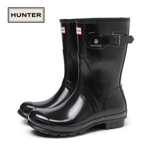 [헌터]정품] 우먼스 오리지널 글로스 숏 레인부츠 WFS1000RGL-BLK