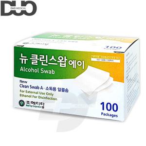 뉴클린스왑에이 100매입 X3통 알콜솜 알콜스왑 소독솜