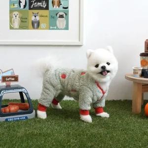 패리스독 한라봉 후리스 올인원(그레이)강아지옷 애견옷 반려견옷 강아지