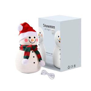 행운이네 컬러변환 실리콘 눈사람 무드등, 1개