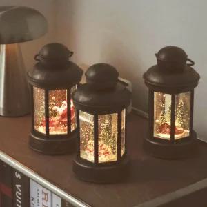 크리스마스 오르골 조명 무드등 육각 워터볼 스노우볼