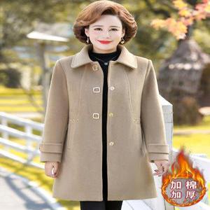 중년 여성 겨울 반 코트 누빔 안감 어르신옷 기모 패딩 할매옷 60대 자켓 70대