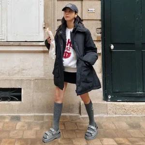 [온앤온](강남점)[기은세 착용] A라인 중기장 구스 다운 NEP4XMA10