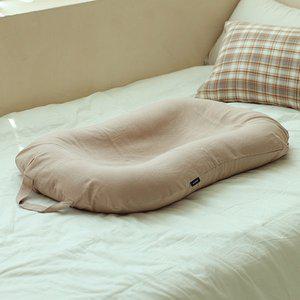 [슬로뚜두]신생아 휴대용 아기침대_코코아베이지(텐셀+린넨)