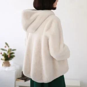 페이크퍼 후드 집업 자켓 LJK104