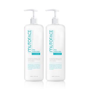 [2개입]뮤토페이스 순한 피부과 약산성 대용량 클렌징폼 PHA 퓨리파잉 클렌져 1000ml