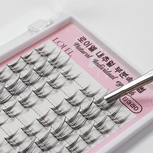 로이엘 티아라D 내추럴 가닥속눈썹 인조속눈썹 붙이기 셀프 연마 끝가공 아이래쉬