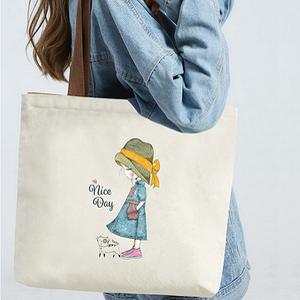 5타입 지퍼 에코백 캔버스 토트 숄더 백 일러스트 면 가방 대량