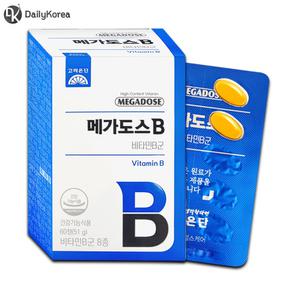 고려은단 메가도스B 60정 1개 비타민B 컴플렉스 활력 고함량 수용성 D