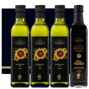 타레가 해바라기씨유 500ml 3병 발사믹식초 4P 선물세트
