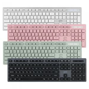 지클릭커 OFFICE PRO WK10 저소음 무선 블루투스 키보드 (핑크)