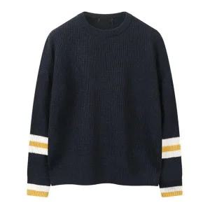 [해리슨옴므]소매 단가라 오버핏 라운드 니트 SMEC1063_P355266903