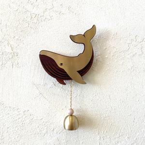 슬로우리스트 골드 고래 도어벨 현관종 문종 풍경 원목 행운소품 집들이 개업식 선물
