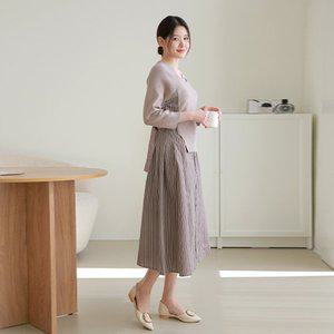 [르포엠]다이앤 플리츠 레이어드 원피스