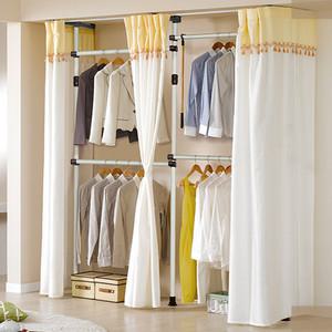 PS로빙 업그레이드 드레스룸 커튼형 2단 4단 아이보리 행거 