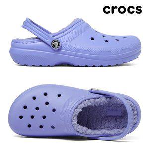 [크록스] 키즈/성인 클래식 라인드 클로그 털실내화 K 207010-5PY