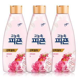 고농축 피죤 강력탈취 섬유유연제 로맨틱 플라워 1L x 3개