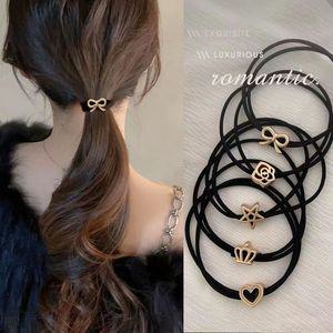 클래식 골드메탈 헤어끈 5P 세트 모던 심플 스틸