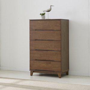 [아름이와다움이]누트월넛 속깊은 고무나무원목 5단서랍장