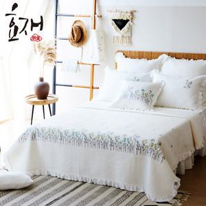 효재 자수 백화 국내산 인견 스프레드 침구세트(SK)