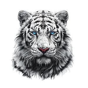 호랑이스티커 백호대형4종 기스커버 화물차 캠핑카 포인트 투명스티커