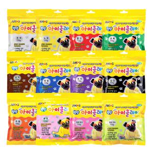 아모스 탱탱 아이클레이 110g 칼라점토 대용량 낱개 14색상 지퍼백 파우치 컬러 클레이 미술 찰흙 만들기