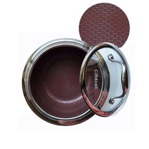 쿡셀 블랙큐브 더블코팅 통3중 레드가마솥 16cm+뚜껑포함