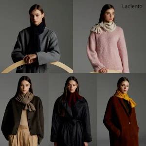 [론칭가 69900원] 라씨엔토 23 WINTER 캐시미어 100 레이스 머플러 (풀패키지)