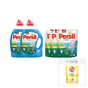 퍼실 엑스퍼트 실내건조 2.7L, 2개+퓨어프레시 1.8L, 3개+증정(프릴 시크릿 오브 베이킹소다 레몬 300ml, 1개)